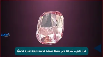 قرار ناري.. شرطة دبي تحبط سرقة ماسة وردية نادرة عالميًا